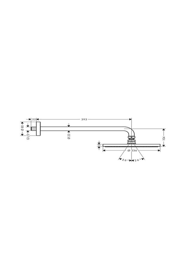 Raindance S Tepe Duşu 240 1jet, - 27607000