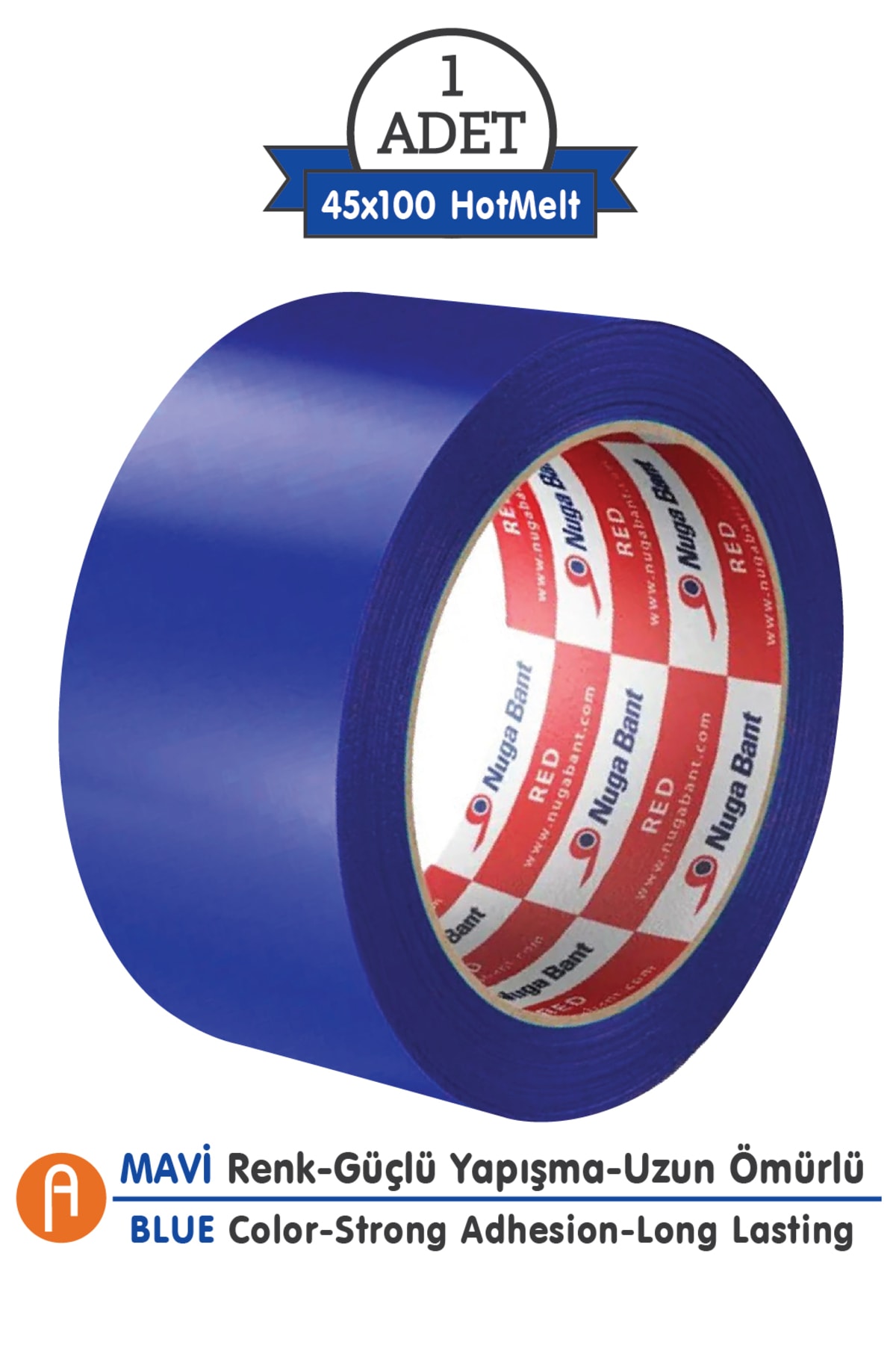Mavi Hotmelt Yapışkanlı Koli Bandı 45x100 - Güçlü Ve Dayanıklı Ambalaj Bandı