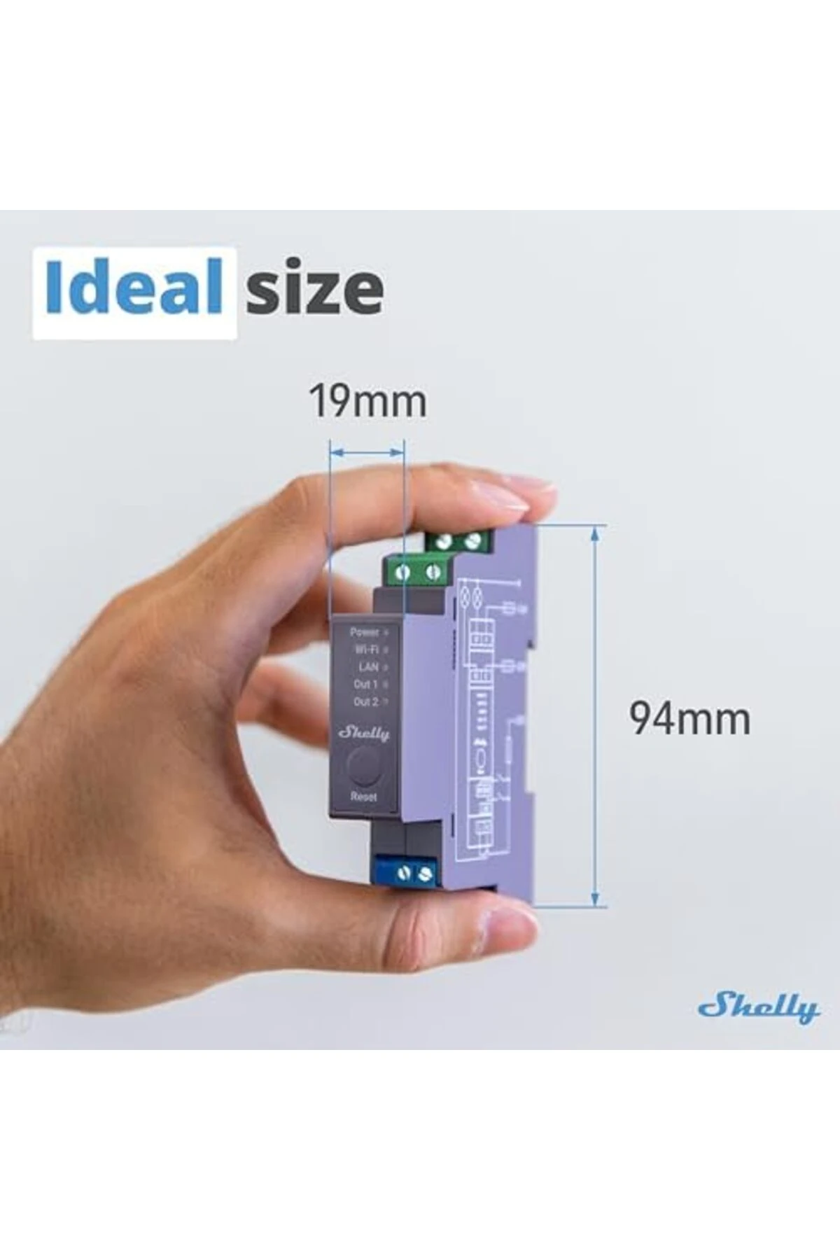 snShop Pro 2 - Wi-Fi, LAN ve Bluetooth 2 Kanallı Akıllı Röle Anahtarı, Ev Otomasyonu, Alexa ve