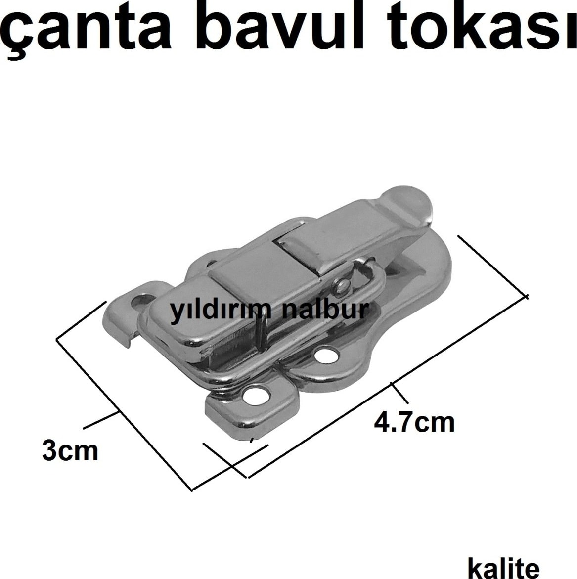 2 Adet Çanta Tokası Bavul Kilidi Dolap Kilidi Mandallı Kilit Nikel Renk