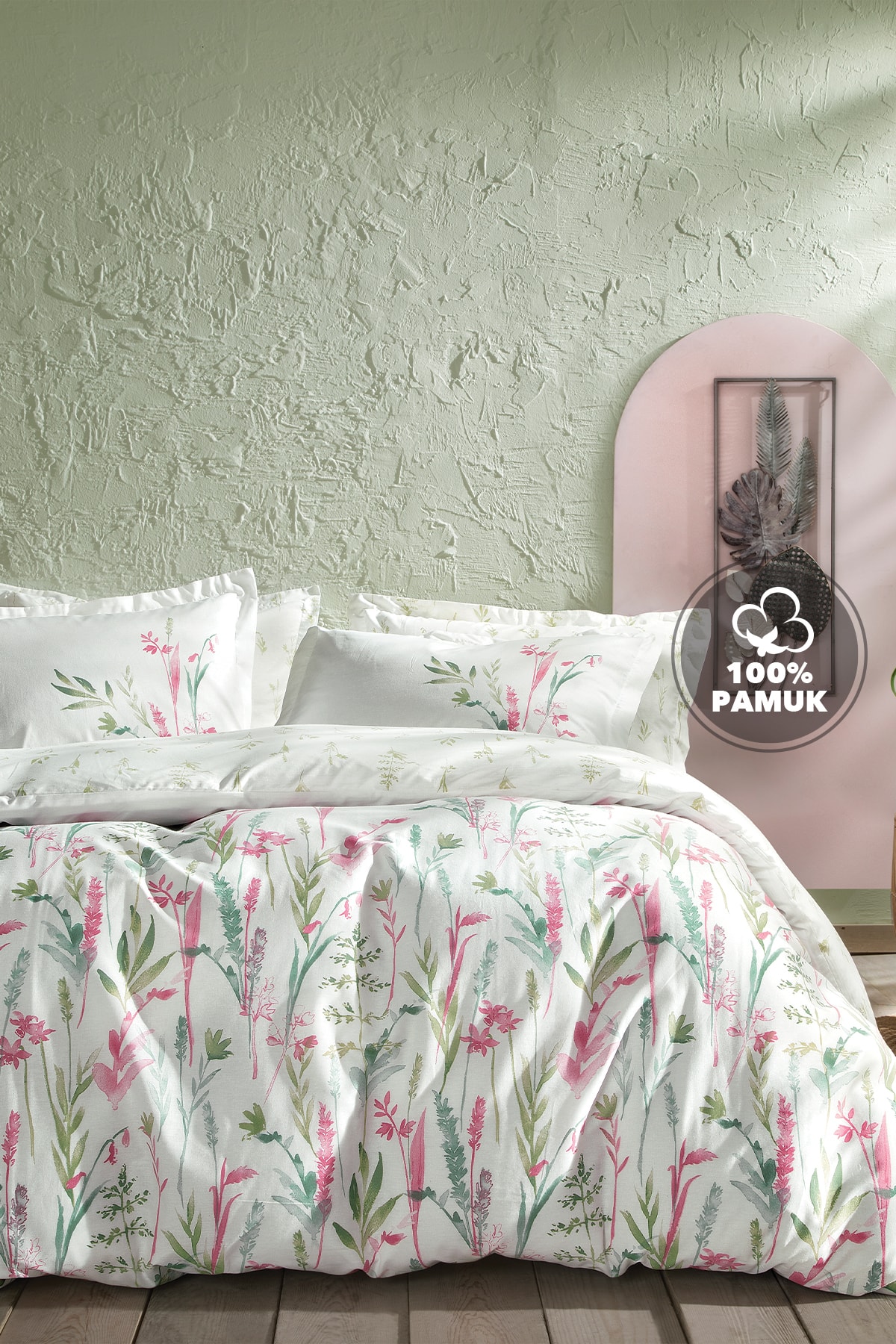 Hana Ranforce Tek Kişilik Nevresim Takımı - Pembe