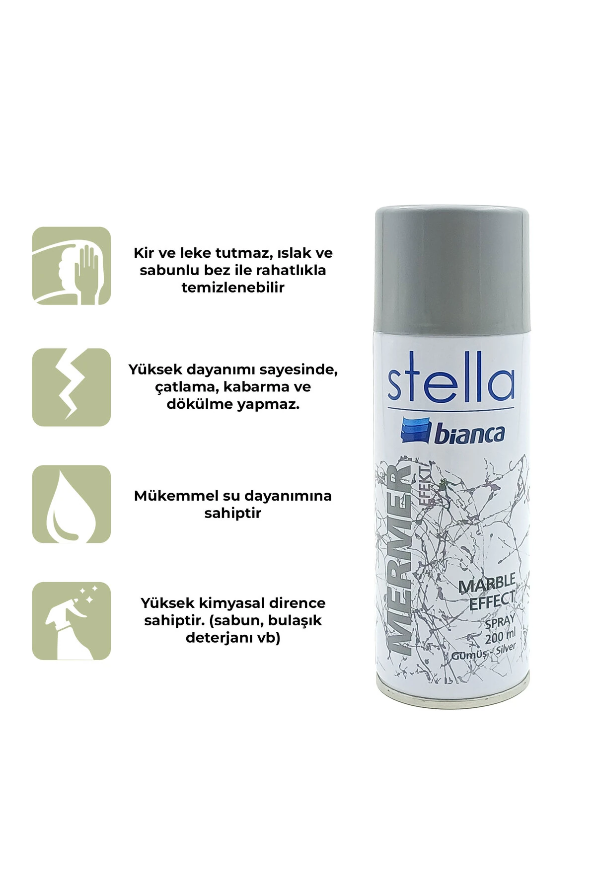 STELLA Mermer Efekt Sprey Beyaz