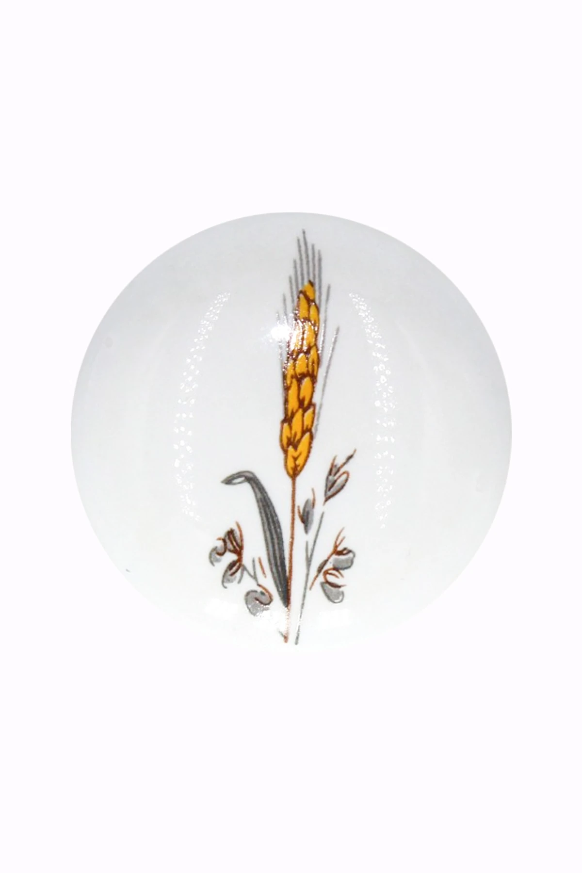 Porselen Kulp Dolap Çekmece Mobilya Mutfak Çocuk Kulbu Mantar-beyaz