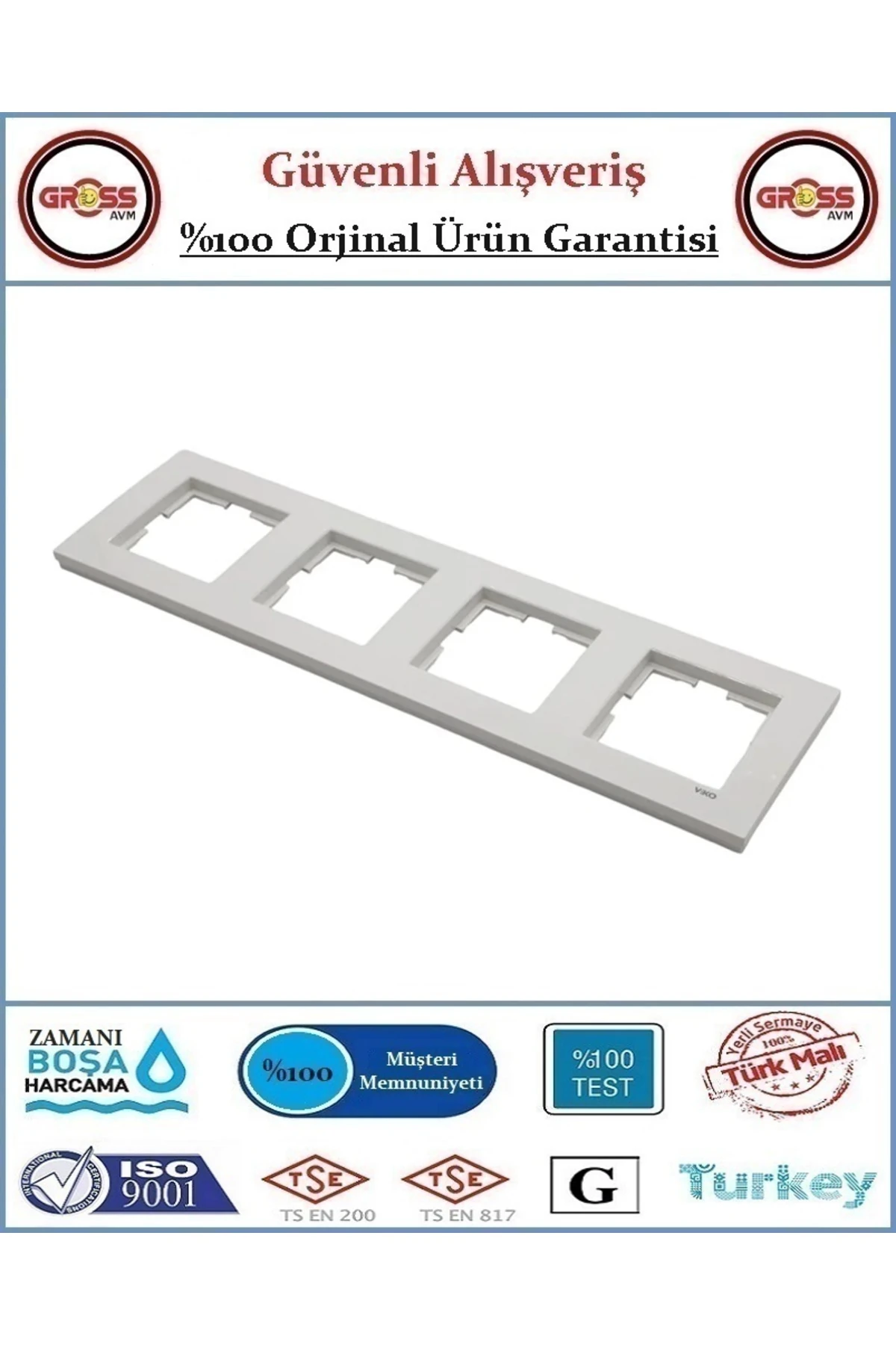 Karre Dörtlü Çerçeve - Orjinal Ürün - Beyaz