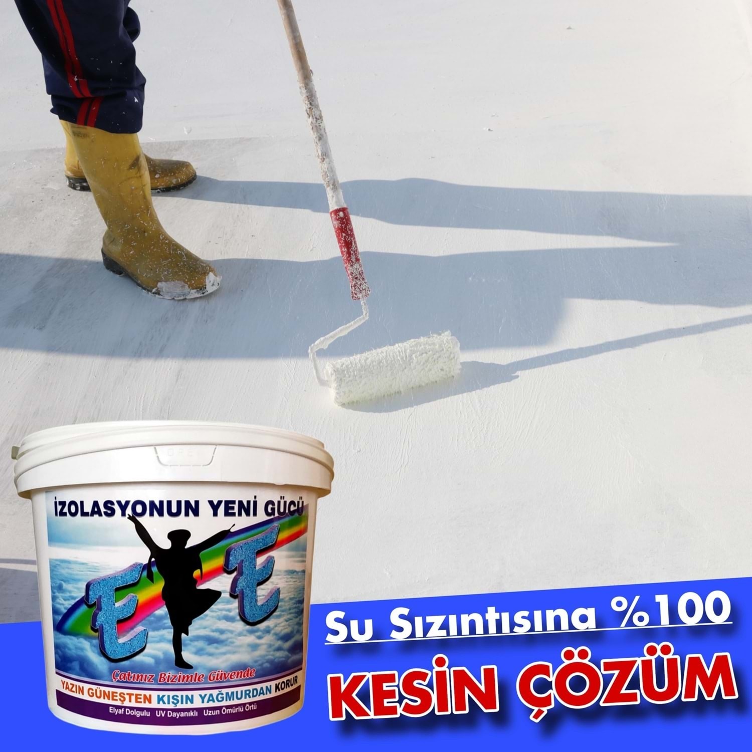 Efe Renkli Su Yalıtım Boyası 15 Kg - Gri