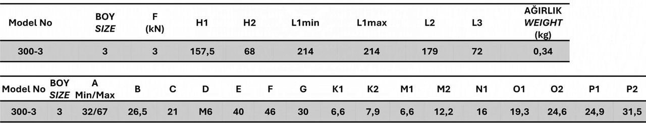 Kancalı Yatay Tabanlı Bağlantı Elemanı 23755-300-2 U