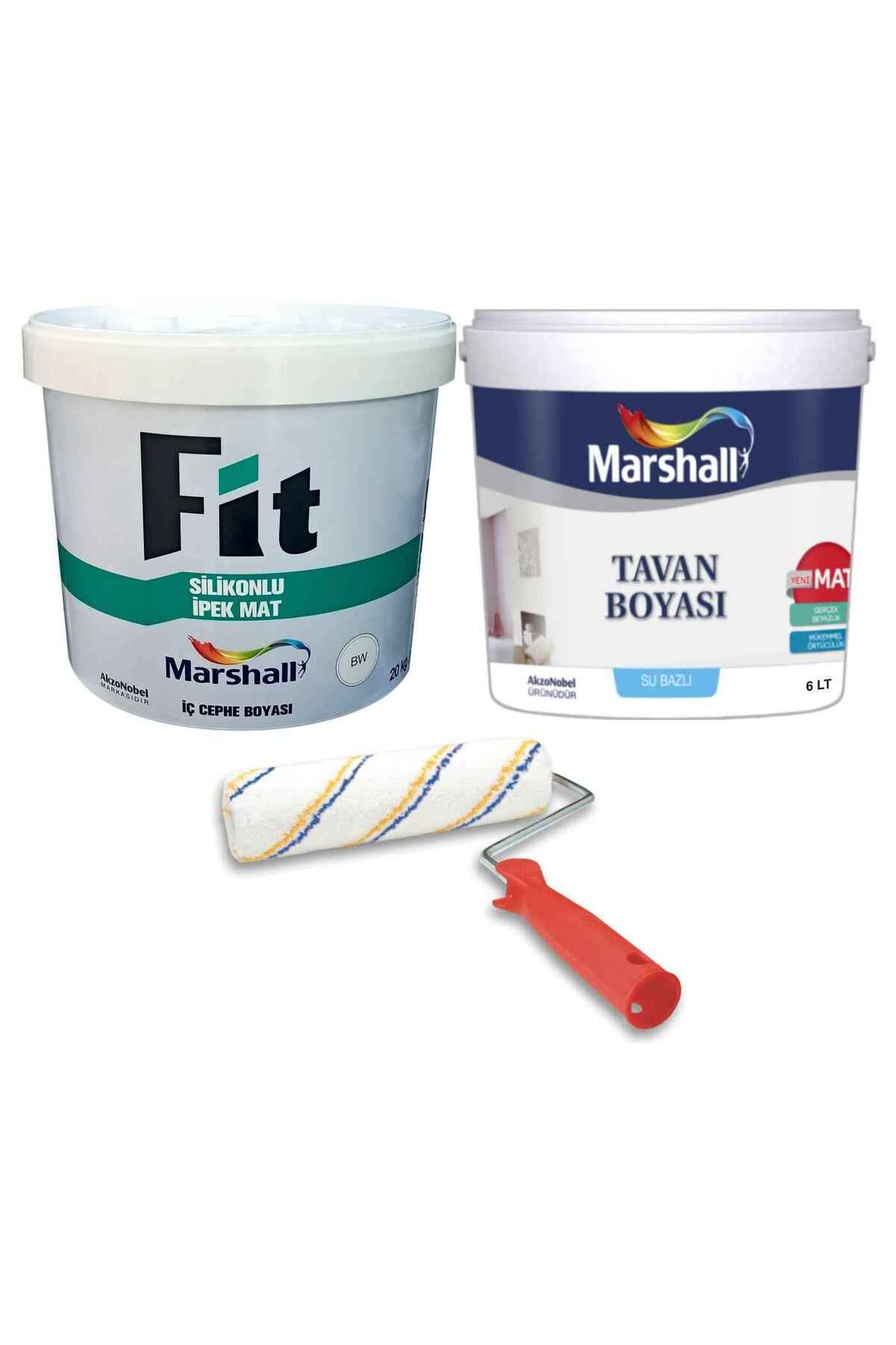 Fit Silikonlu Ipek Mat 20kg Tavan Boyası 10kg Rulo-su Bazlı-silinebilir-kokusuz-nefes Alır