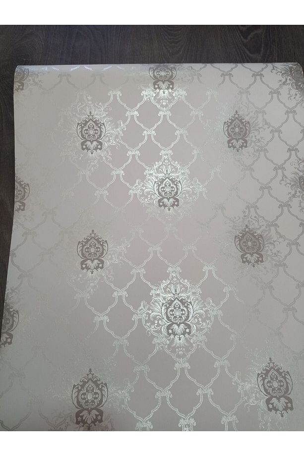 gümüş desenli silinebilir duvar kağıdı 53 cm genişliğinde 10 metre uzunluğunda