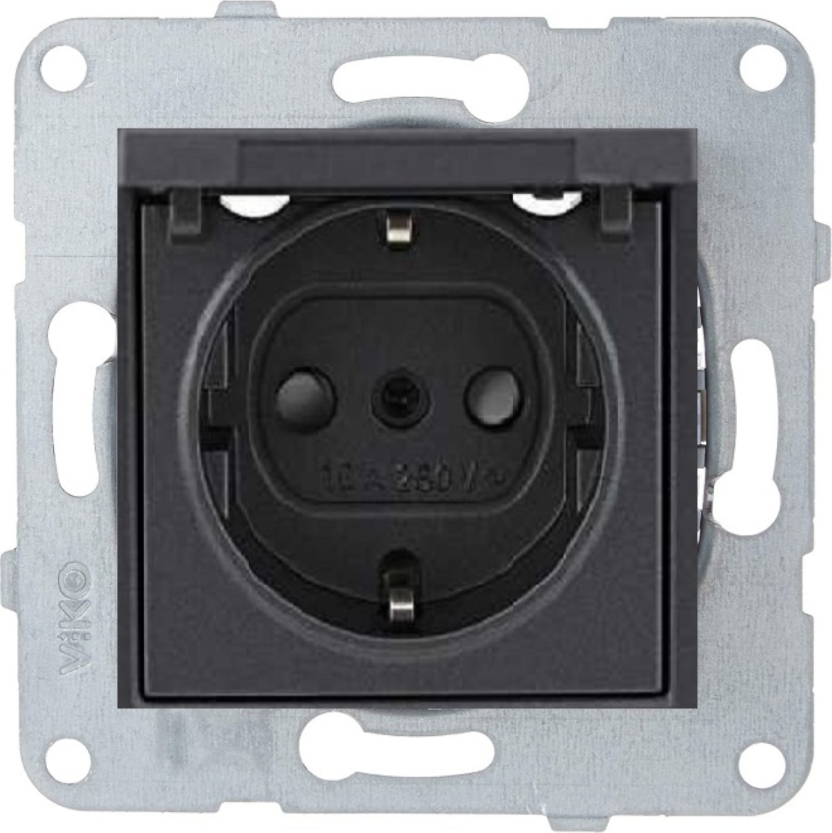 Artline Novella-Trenda Füme Kapaklı Topraklı Priz - Çerçevesiz