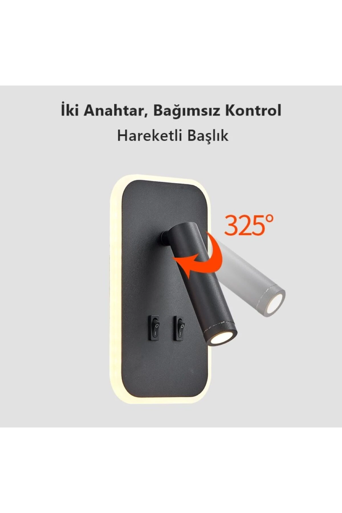 Cata Tuvalu Ev-yatak-oturma-çalışma-okuma Odası Aydınlatma Iki Anahtarı Ile Led Duvar Lamba Aplik