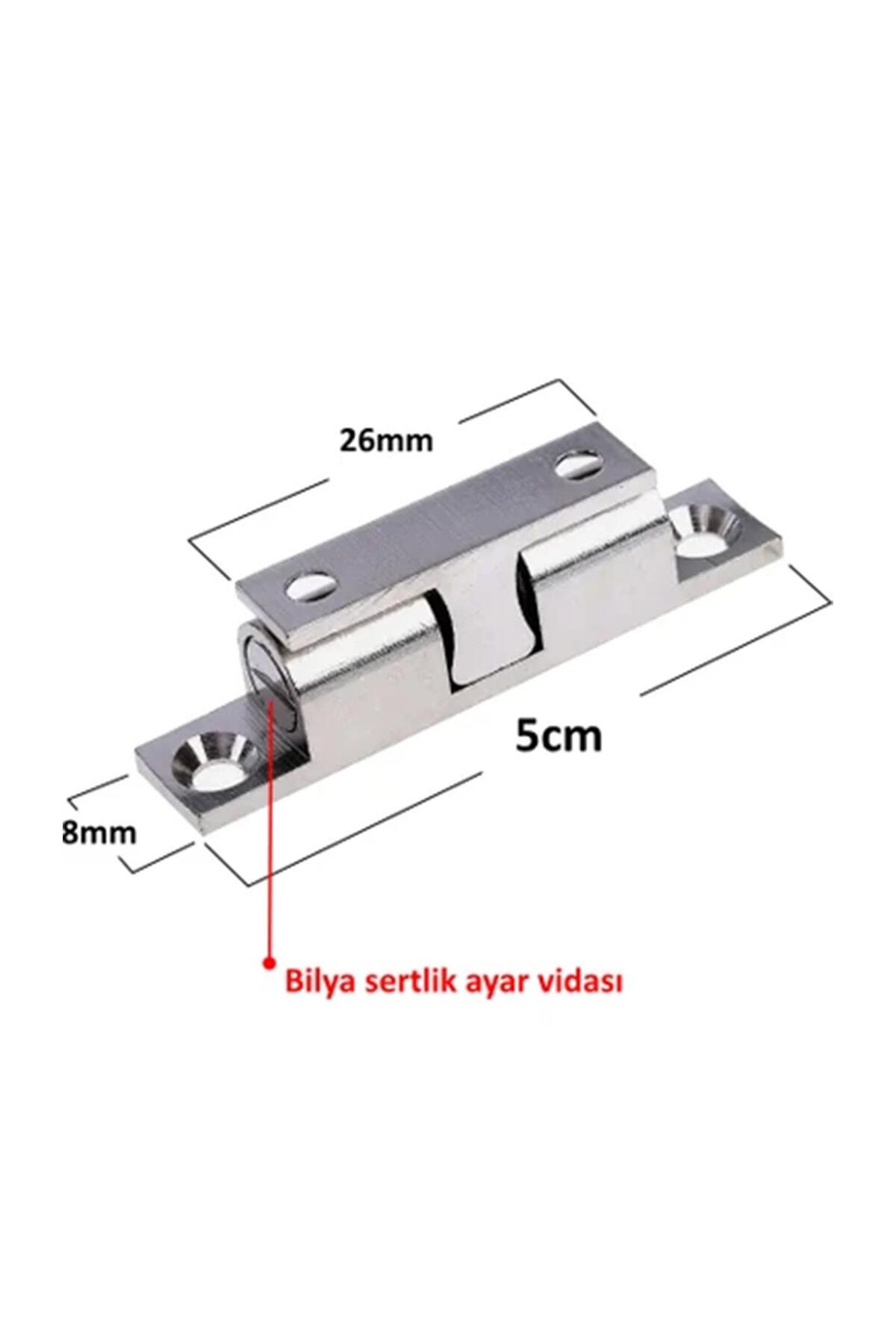 OZKUVVET Metal bilyeli çıt çıt tutacak seti, mobilya ve dolaplar için şık ve dayanıklı.