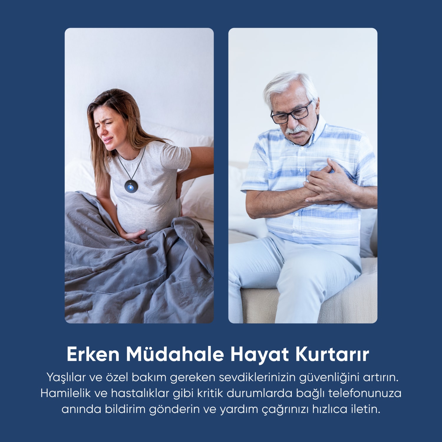 Akıllı Acil Yardım Butonu Yaşlı ve Hastalar Için Tek Tuşla Bildirim