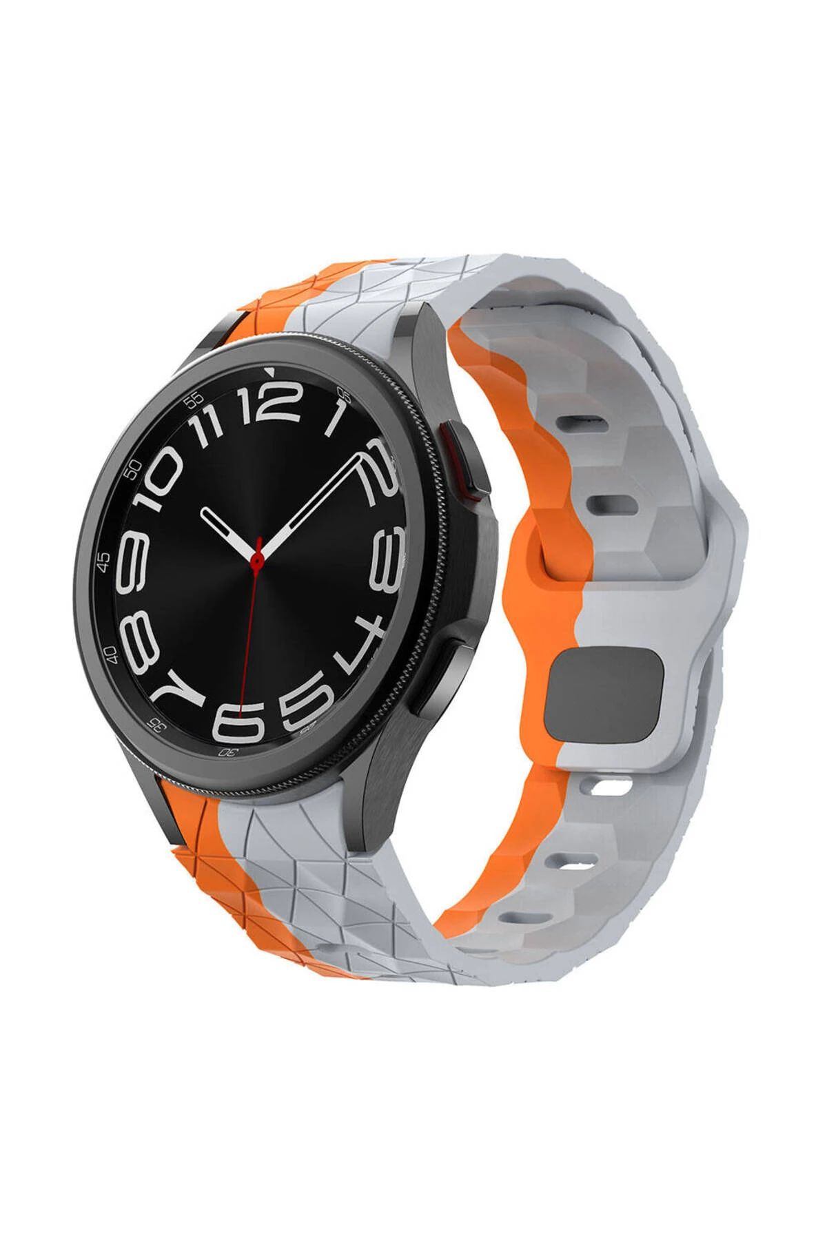 Samsung Galaxy Watch 4 44 MM İçin Renkli Klasik Prizma Desenli Silikon Kayış-Kordon KRD-116