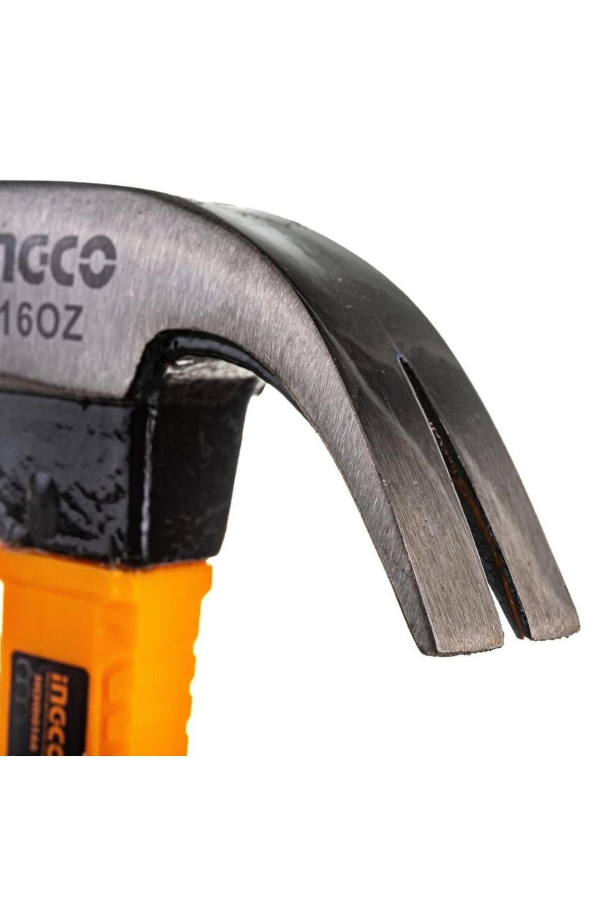 İNGCO HCHS8016 FİBERGLASS SAPLI ÇATAL ÇEKİÇ 450 GR