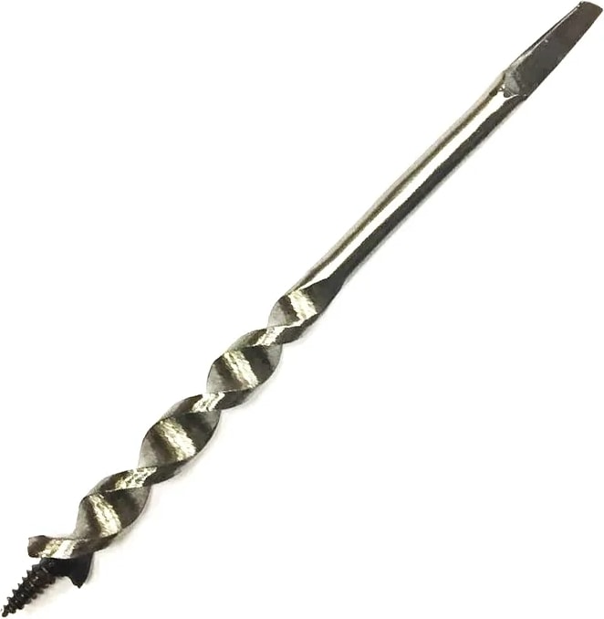 Buğz Fenerli Ahşap Burgu El / Matkap Ucu - Dört Köşe 12 mm
