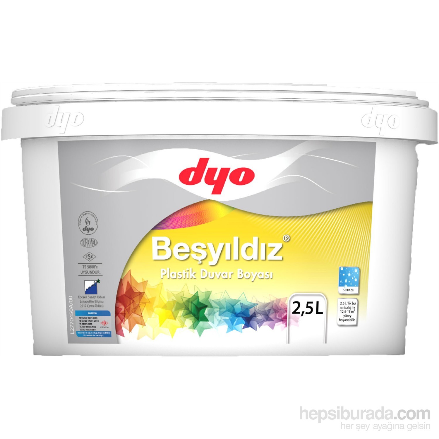 Beşyıldız Plastik Duvar Boyası 2,5 Lt. - 2914 Yeni Fildişi