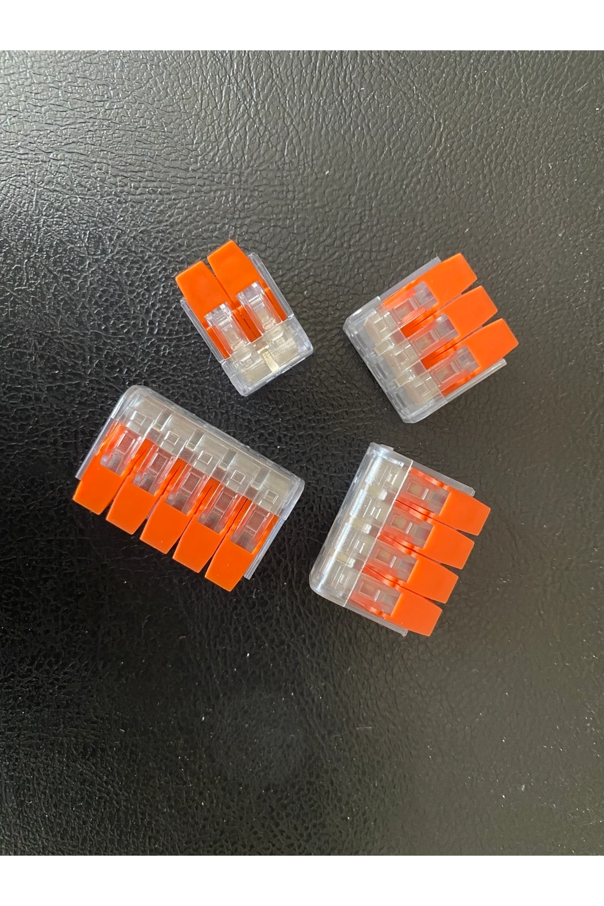 200 Adet - 3 Lü Turuncu Mandallı Çok Amaçlı Buat Klemensi (0.2-4MM2)