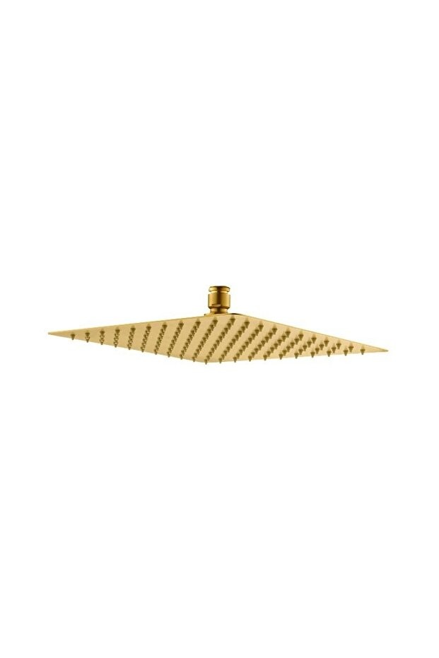 Tepe Duş Başlığı Kare Slim 304 Metal 25x25 Cm Altın Ktd102-g