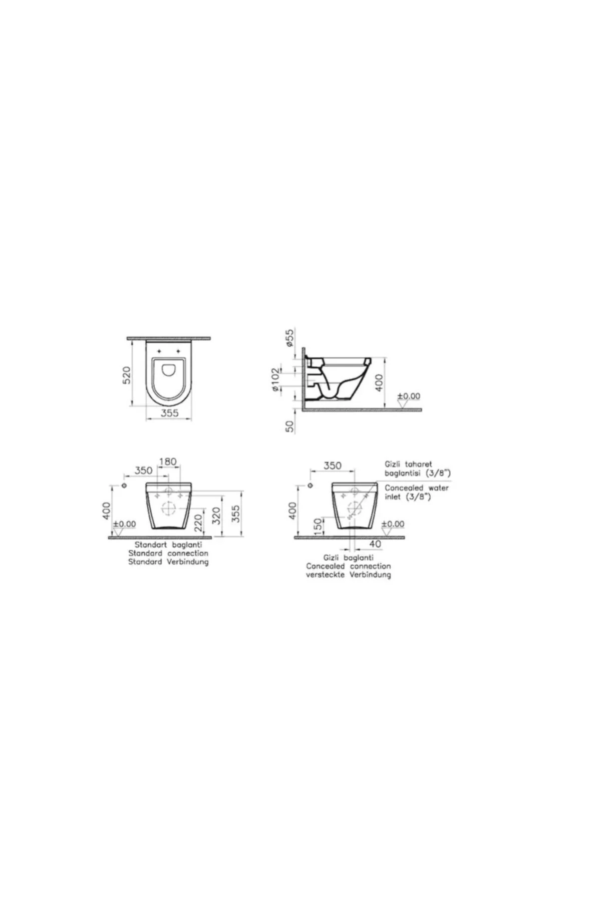 S50 Kanallı Asma Klozet Tam Set Kampanyası