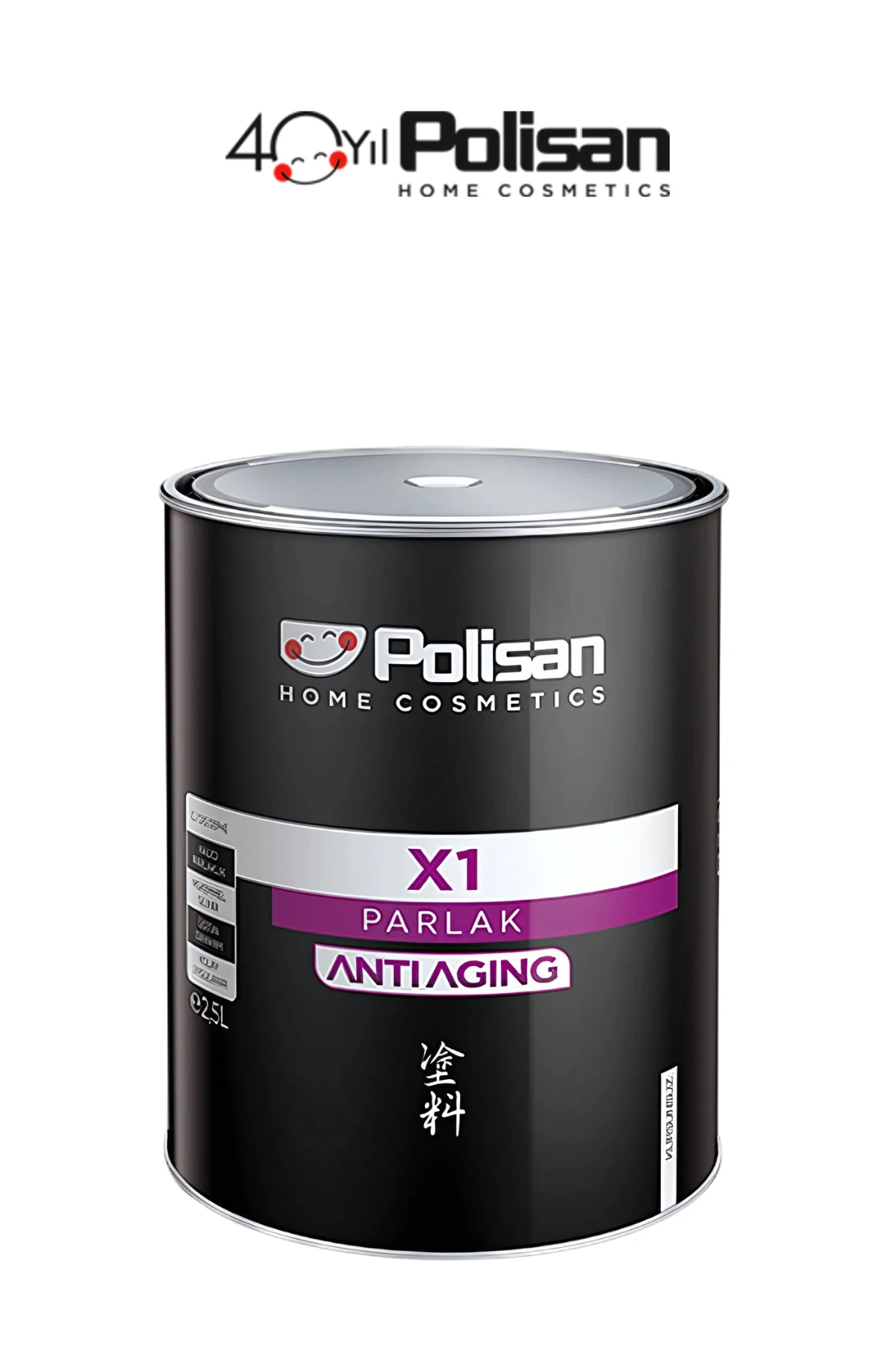 X1 ANTİAGİNG Parlak Yağlı Boya, Sentetik Ahşap Ve Metal Boyası 001 - Beyaz | 2,5L