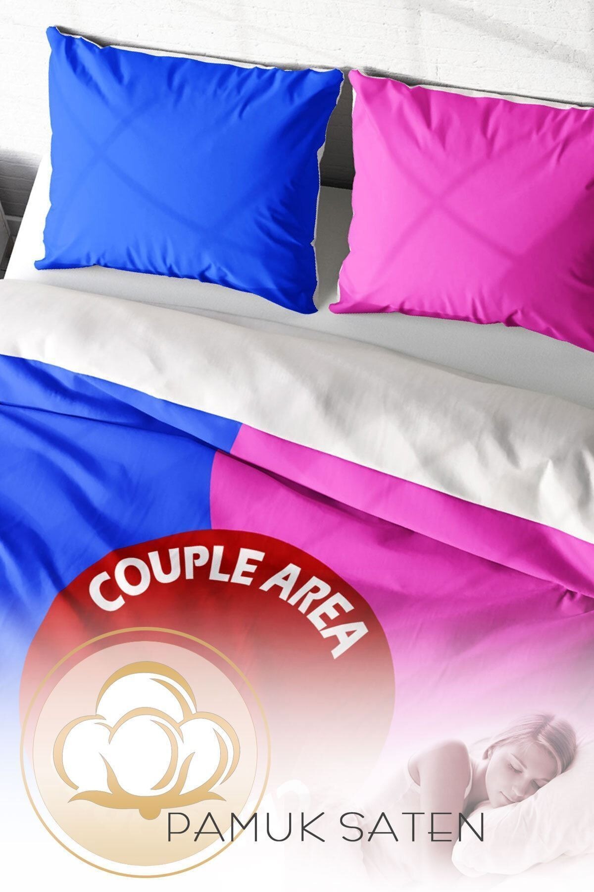Nevresim Takımı %100 Doğal Pamuk Çift Kişilik 3d Digital Couple Area
