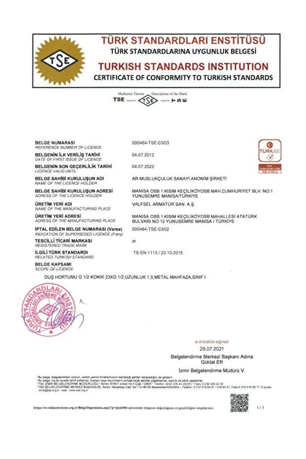 Ar Tılıa Mafsallı Duş Başlığı Üst Takım Beş Fonksiyonlu Ar Marka Duş Başlığı 102117359