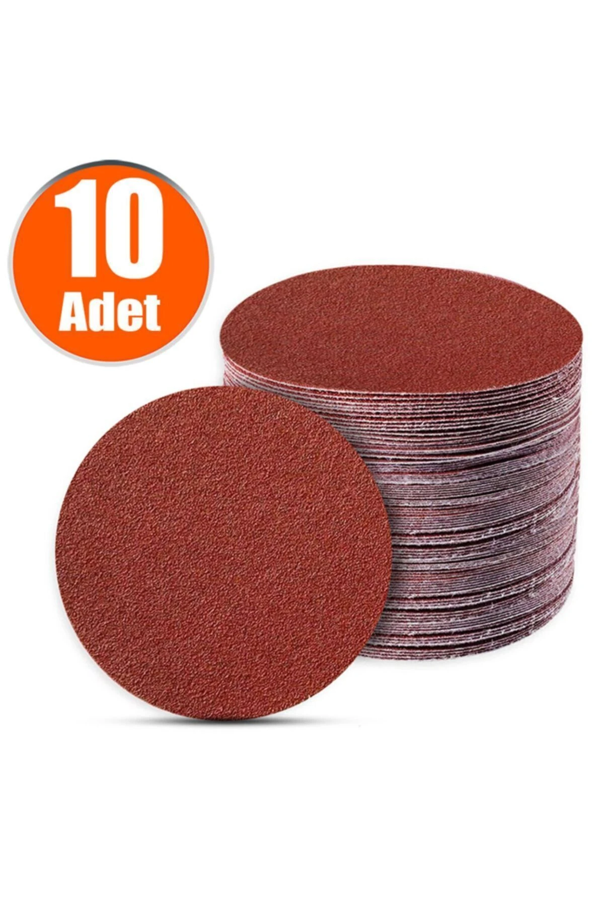 10 Adet Cırt Zımpara 115 Mm Spiral Avuç Taşlama Matkap Uyumlu (400 KUM)