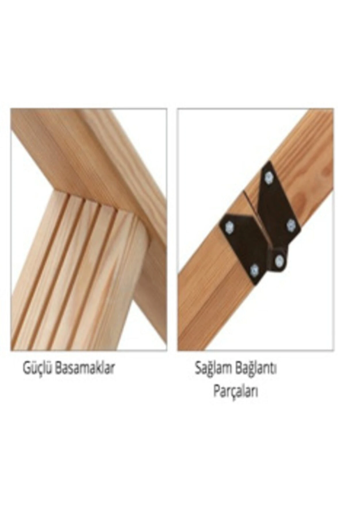 Ahşap Katlanır Çatı Merdiveni 60 X 110 Cm