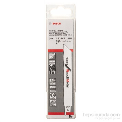 - Flexible Serisi Ahşap Ve Metal İçin Tilki Kuyruğu Bıçağı S 922 Vf - 25'Li Paket