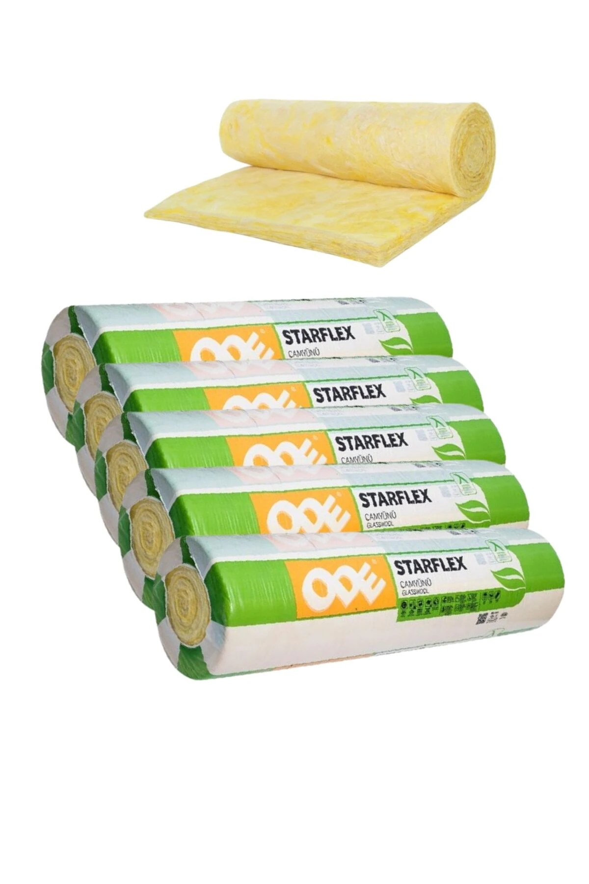 Cam Yünü İzocam Çatı Şiltesi Folyosuz 5 Adet, 10cm Kalınlık, 48m2 Alan Kapatır