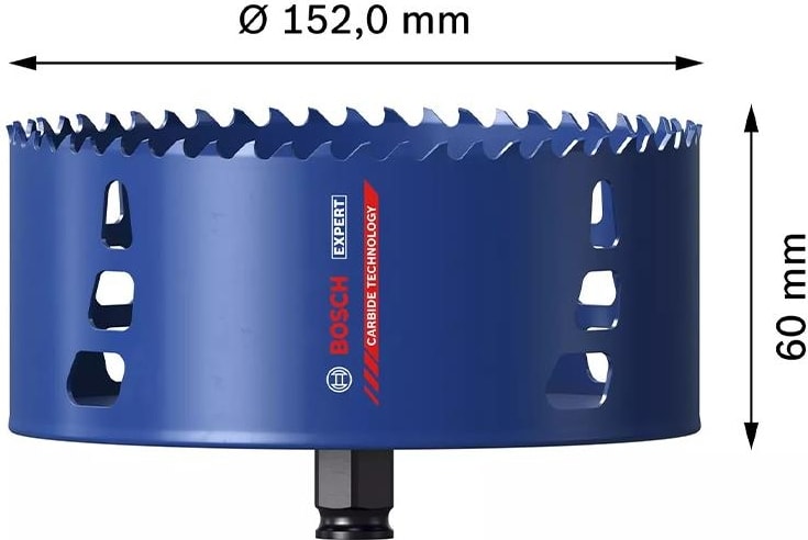 BOSCH 152 mm Expert Sert Malzemeler Için Panç 2608900444
