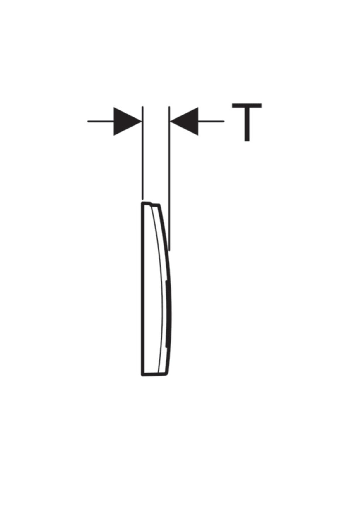 Geberıt Delta Kumanda Kapagı Cıft Basmalı Parlak Krom 115.135.21.1