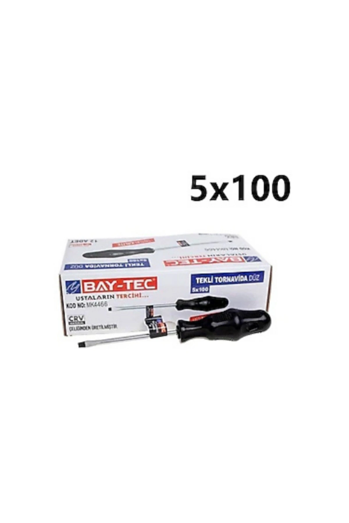 5x100 Düz Uç Tekli Tornavida