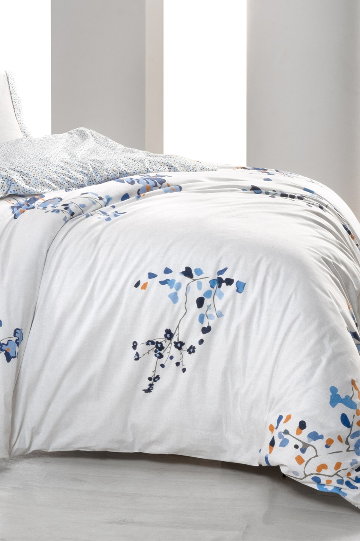 Bonamy Mavi King Size (Battal Boy) %100 Pamuk Nevresim Takımı