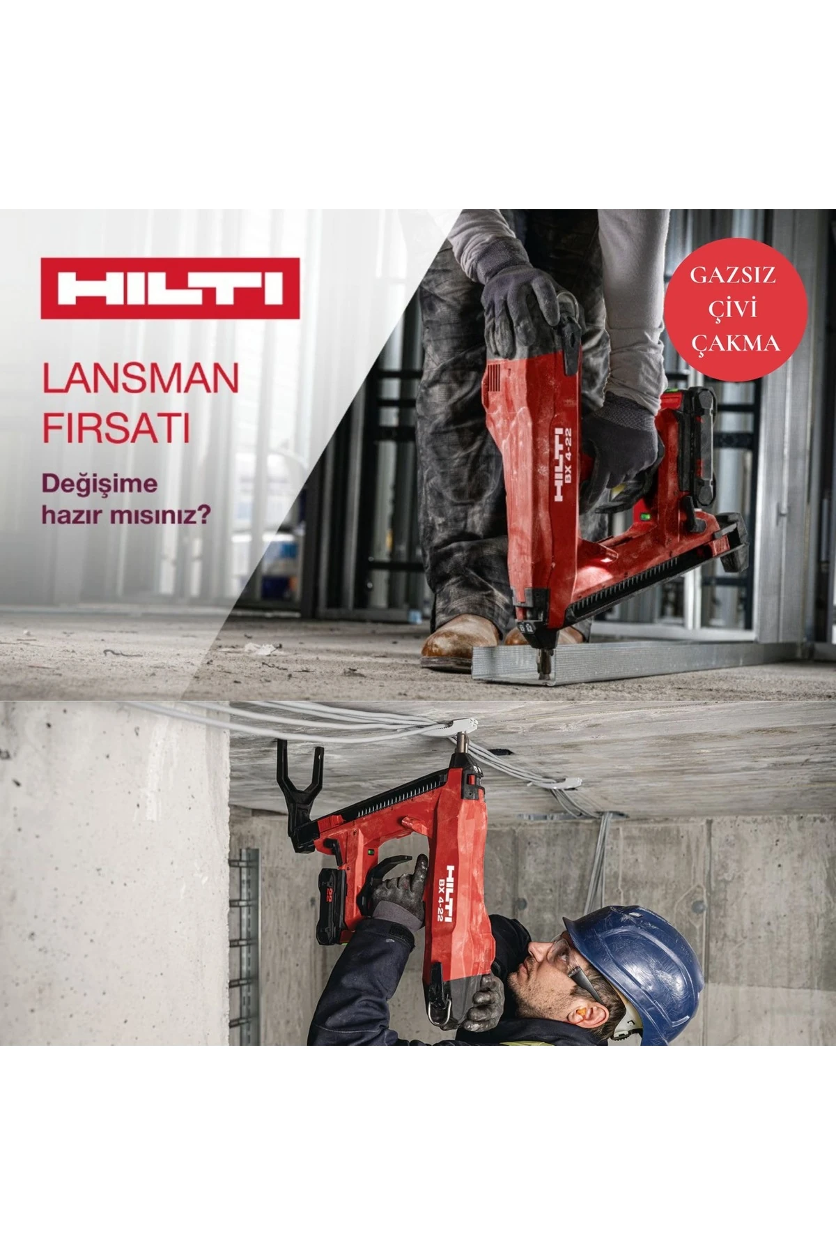 BX 4-22 AKÜLÜ ÇİVİ ÇAKMA TABANCA SETİ (7.000 ad çivi dahil)