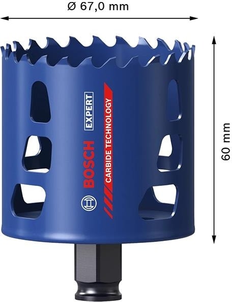 BOSCH 67 mm Expert Sert Malzemeler Için Panç 2608900432