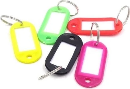 Plastik Anahtarlık Renkli (10 Adet)