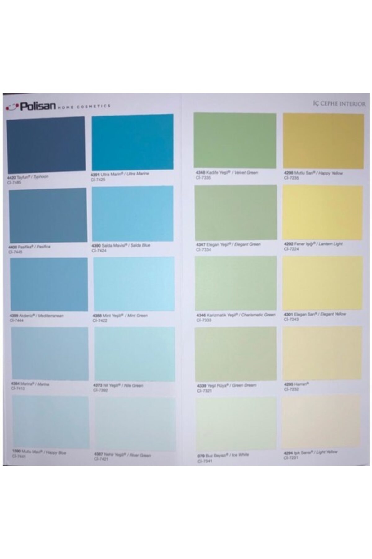 Mint Yeşili Popüler Plastik Boya Ci-7422 10 kg