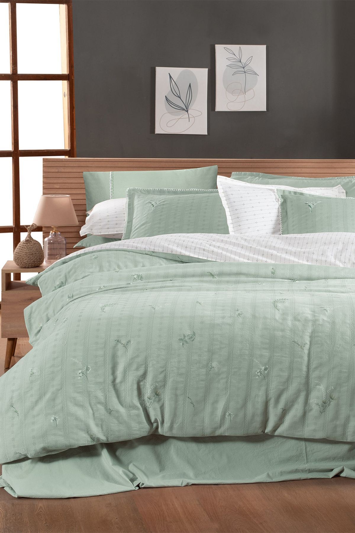 Gracia King Size (Battal Boy) %100 Pamuk Mood Comfort Nevresim Takımı
