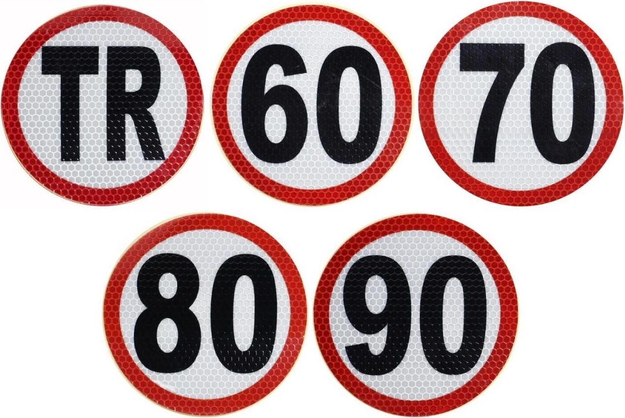 Reflektörlü Fosforlu Bant Tır Kamyon Dorse Arkası Hız Yazısı 11CM 60