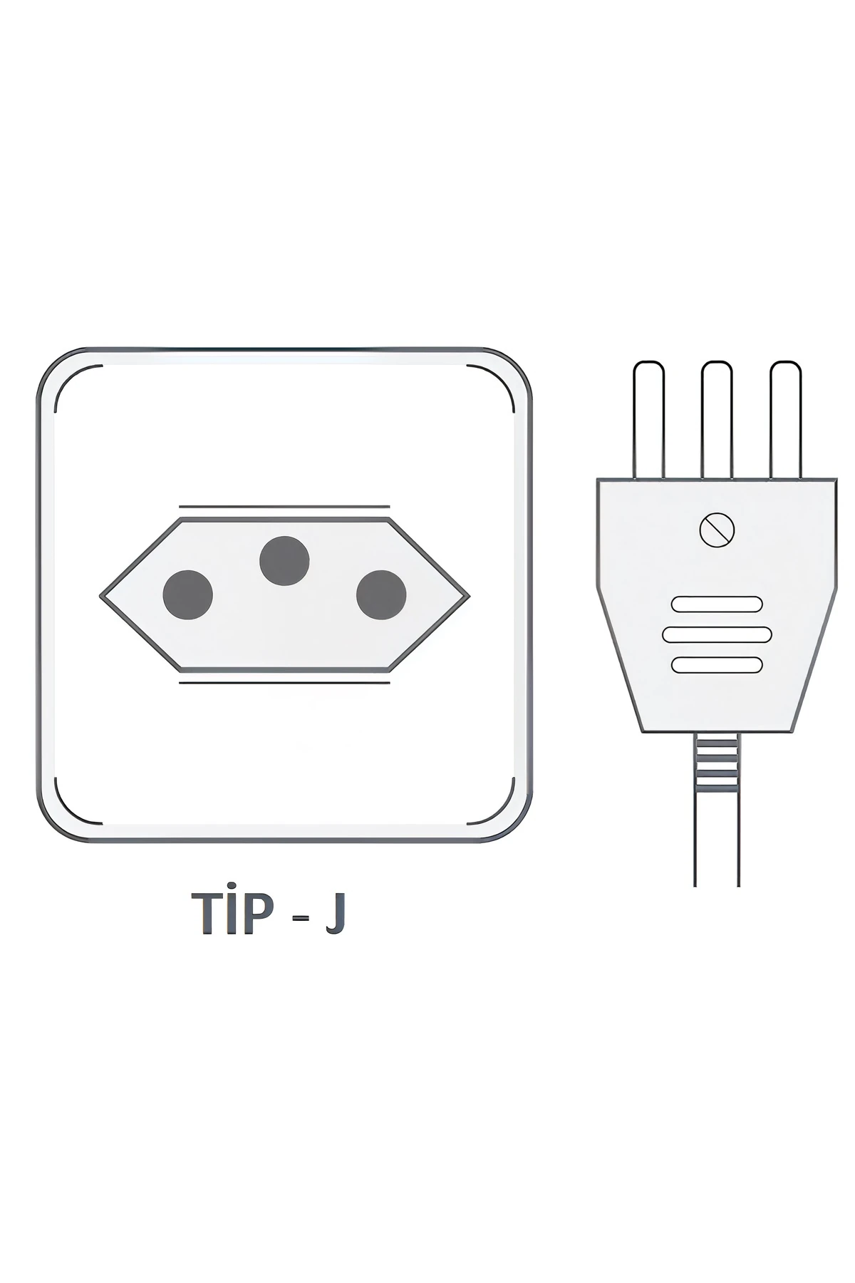 İsviçre Uyumlu 3 Pin Seyahat Adaptörü 🔌 Avrupa Tip J Priz Dönüştürücü