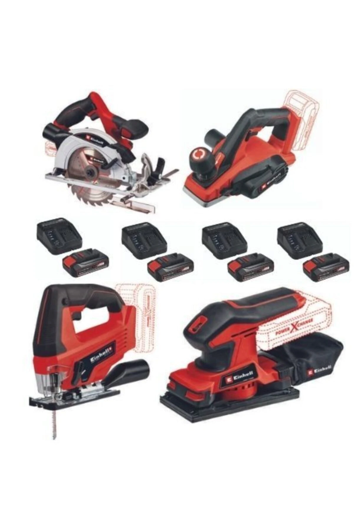 Te-pl 18/82 Planya Te-cs 18/165/1 Daire Testere Tc-js Dekupaj Tc-os 18/187 Zımpara 4x2.5 Set