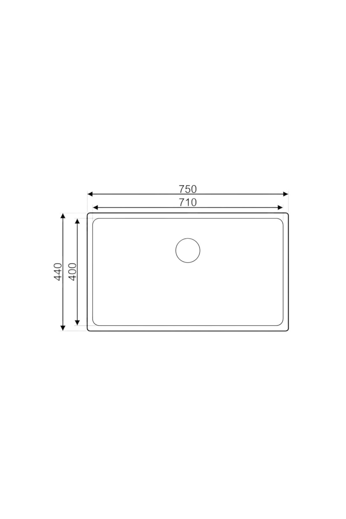 Drawn R25 AS 237 (40×71 cm) Paslanmaz Çelik Eviye, Mutfak Evyesi