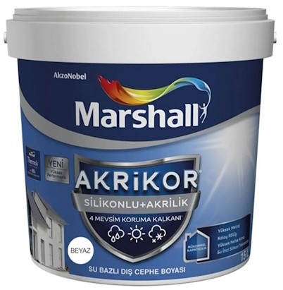 Marshall Akrikor Silikonlu Akrilik 2,5 lt Dış Cephe Boyası