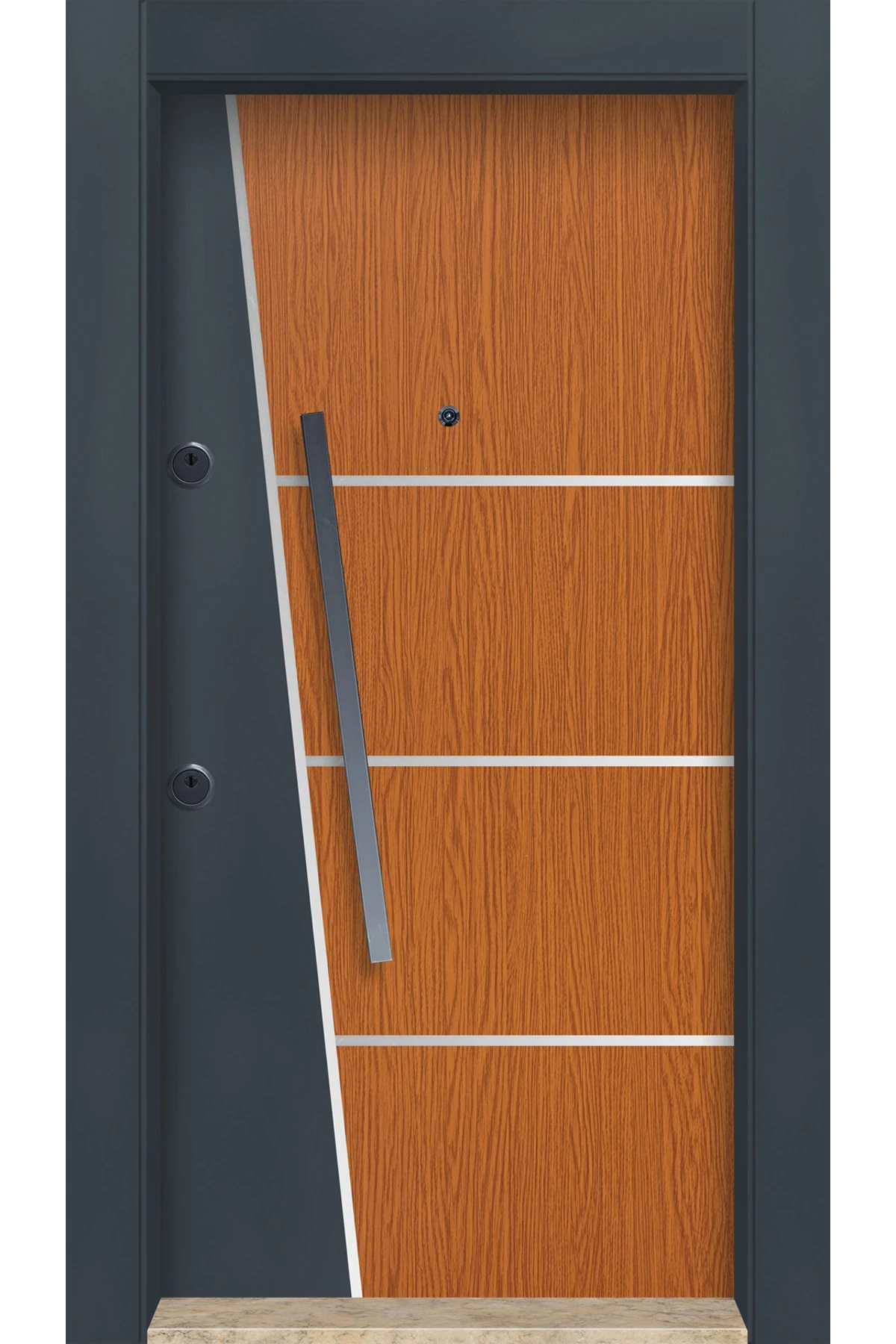 Dış Iklim Kapısı, Yağmura Güneşe Dayanıklı Çelik Kapı, Mn-6014 Sağ