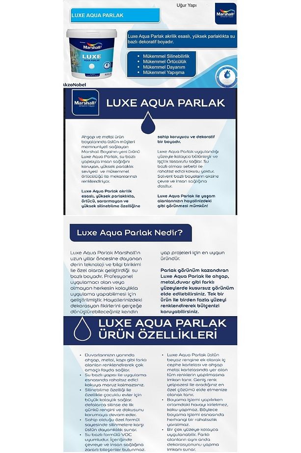 Su Bazlı LUXE AQUA Parlak Akrilik Esaslı Dekoratif Boya 15 Lt  GELİN TELİ