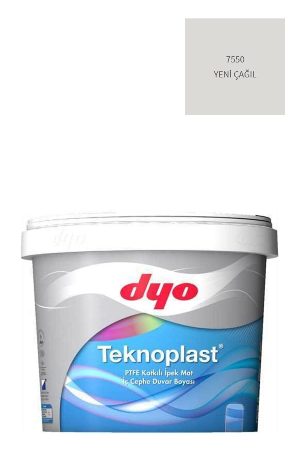Teknoplast Teflonlu Antibakteriyel Ipek Mat Iç Cephe Duvar Boyası 7550 Yeni Çağıl 7,5 Lt