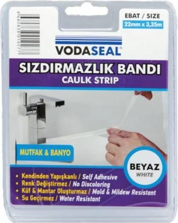 Banyo Küvet Lavabo Kenar Sızdırmazlık Bandı 3,35 m x 22 mm