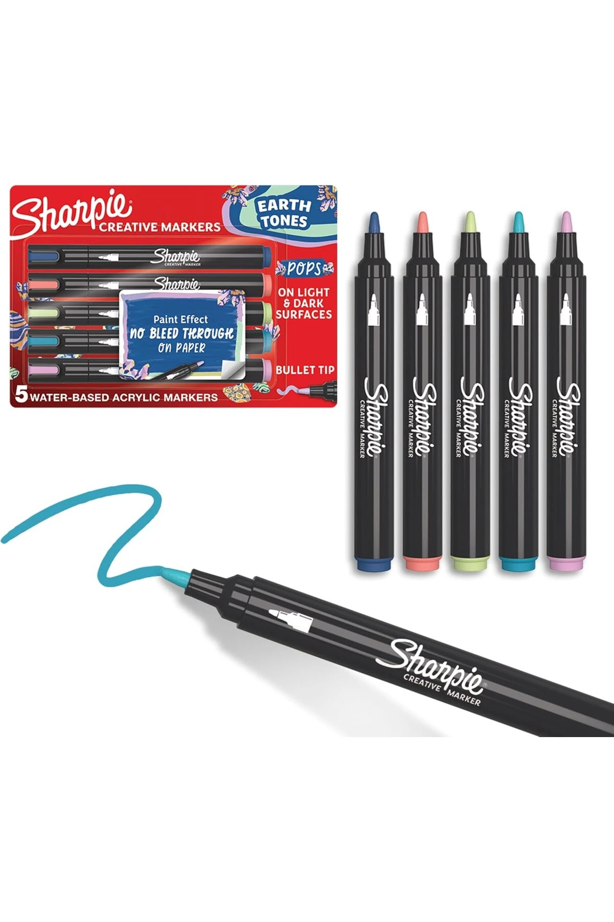 PRStoRe Yaratıcı Marker Akrilik Boya Kalemleri | Toprak Tonları | Su Bazlı Boya Kalemleri | Kan