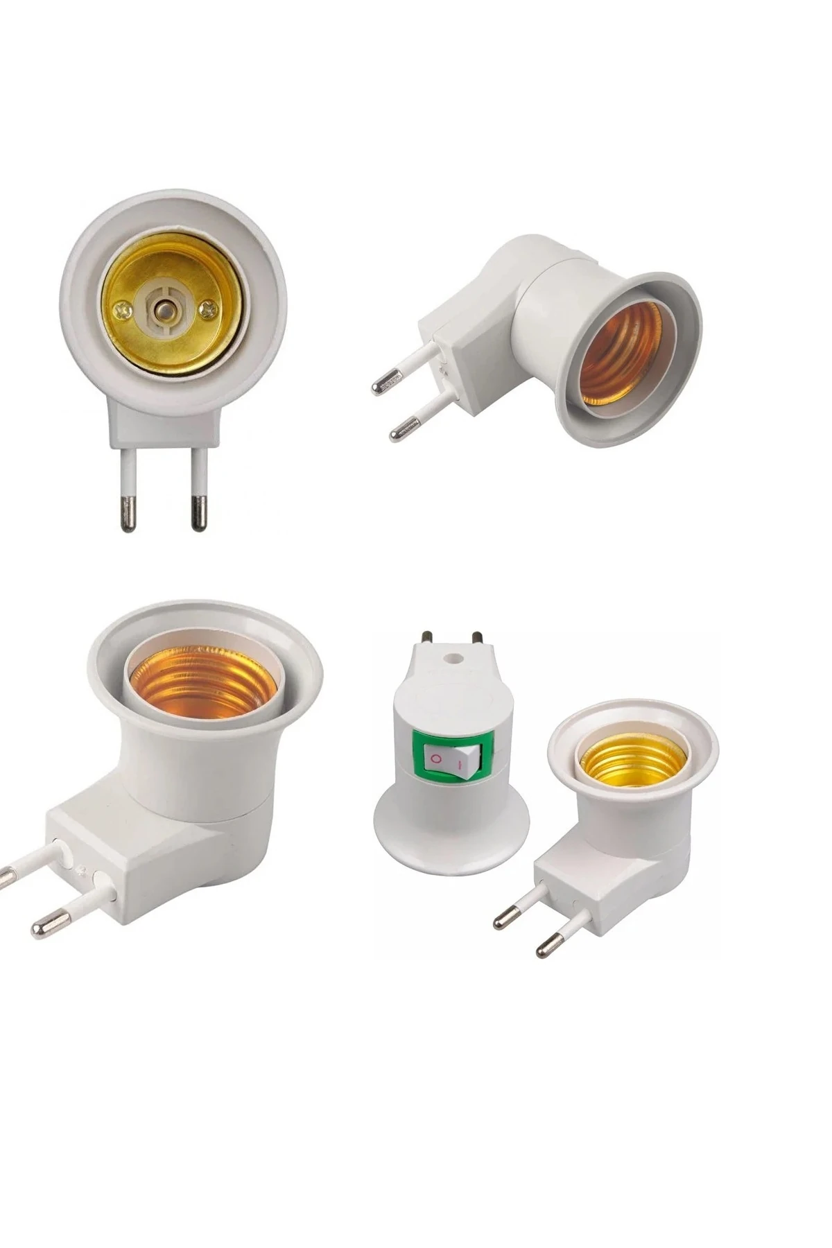 Duylu Fiş E27 Duylu Ampul Takılan Fiş Prizz Anahtarlı Duy Priz - 1 Adet (OS)